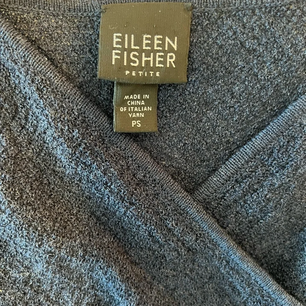 Eileen Fisher Navy Blue Washable Tank